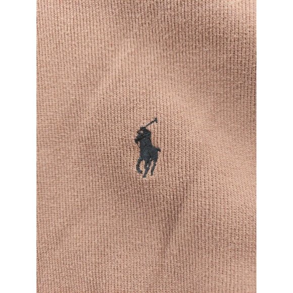 POLO RALPH LAUREN Men's Tan Estate Ribbed Quarter Zip Pullover Size Large - Picture 8 of 9